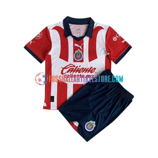 Deportivo Guadalajara Heimausrüstung 2023-2024 Kinder Set(Trikot und Hose) S/S