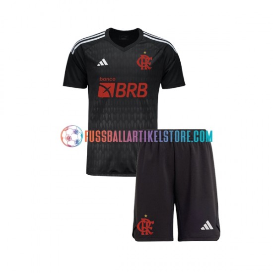 CR Flamengo Auswärtsausrüstung Torwart 2023-2024 Kinder Set(Trikot und Hose) S/S