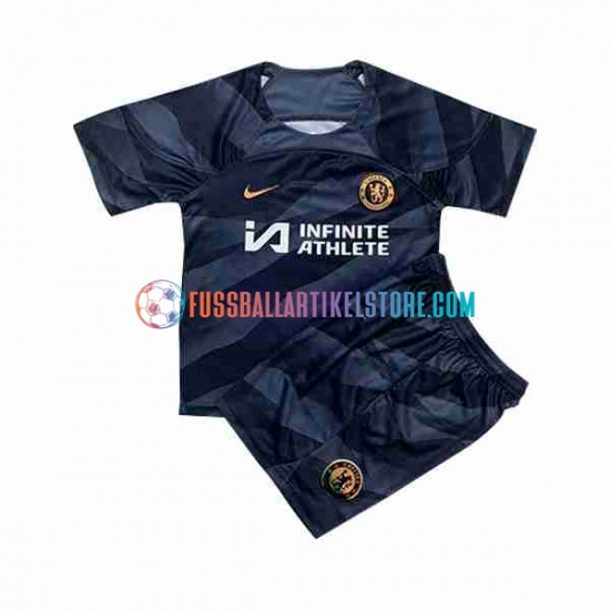 Chelsea Heimausrüstung Torwart 2023-2024 Kinder Set(Trikot und Hose) S/S