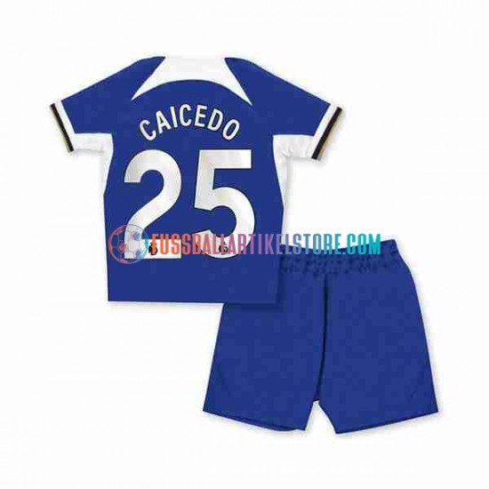 Chelsea Heimausrüstung Moises Caicedo 25 2023-2024 Kinder Set(Trikot und Hose) S/S