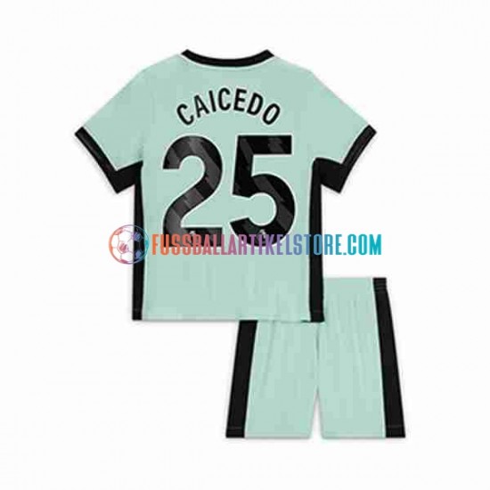 Chelsea Ausweichausrüstung Moises Caicedo 25 2023-2024 Kinder Set(Trikot und Hose) S/S