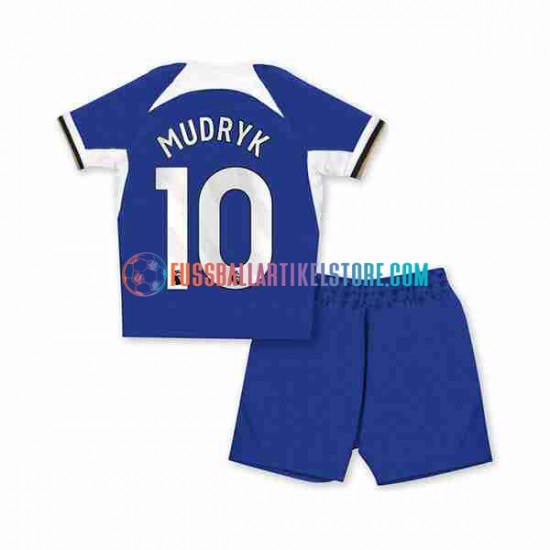 Chelsea Heimausrüstung Mykhaylo Mudryk 10 2023-2024 Kinder Set(Trikot und Hose) S/S