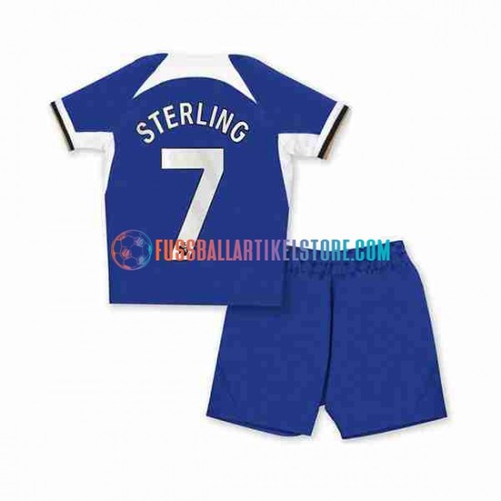 Chelsea Heimausrüstung Raheem Sterling 7 2023-2024 Kinder Set(Trikot und Hose) S/S