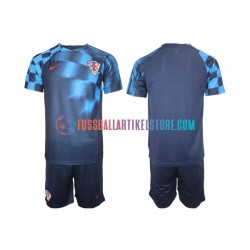 Kroatien Auswärtsausrüstung World Cup 2022 Kinder Set(Trikot und Hose) S/S