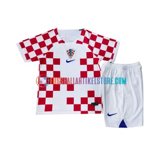 Kroatien Heimausrüstung World Cup 2022 Kinder Set(Trikot und Hose) S/S