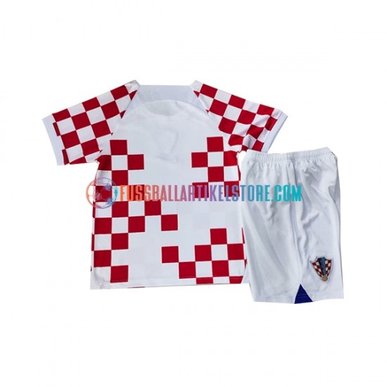 Kroatien Heimausrüstung World Cup 2022 Kinder Set(Trikot und Hose) S/S