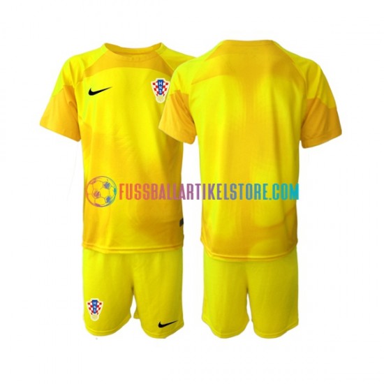 Kroatien Heimausrüstung Torwart World Cup 2022 Kinder Set(Trikot und Hose) S/S