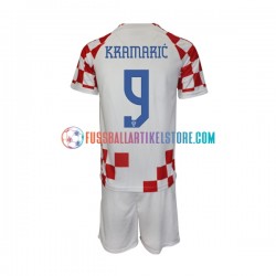Kroatien Heimausrüstung Kramaric 9 World Cup 2022 Kinder Set(Trikot und Hose) S/S