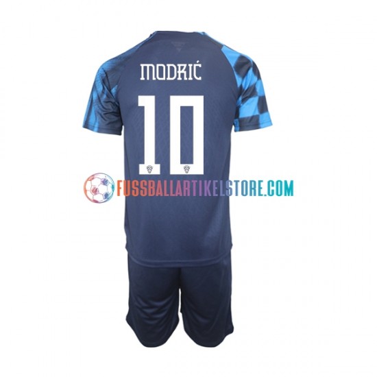 Kroatien Auswärtsausrüstung Modrić 10 World Cup 2022 Kinder Set(Trikot und Hose) S/S