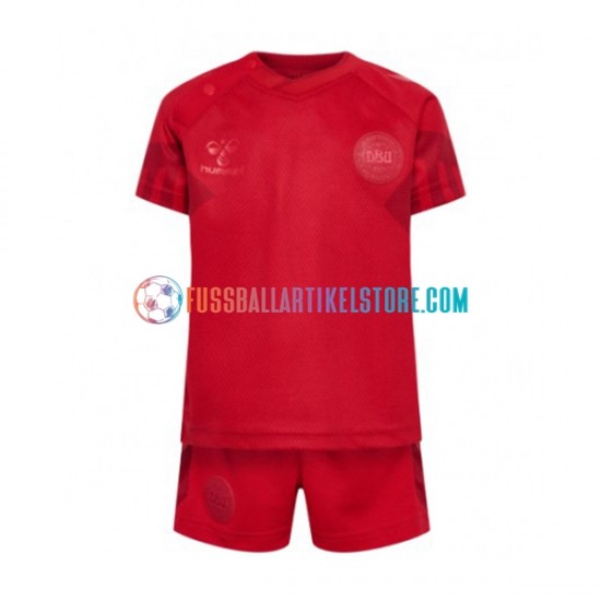 Dänemark Heimausrüstung World Cup 2022 Kinder Set(Trikot und Hose) S/S