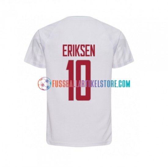 Dänemark Auswärtsausrüstung Christian Eriksen 10 World Cup 2022 Herren Trikot S/S