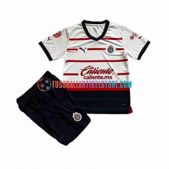 Auswärtsausrüstung Deportivo Guadalajara 2023-2024 Kinder Set(Trikot und Hose) S/S