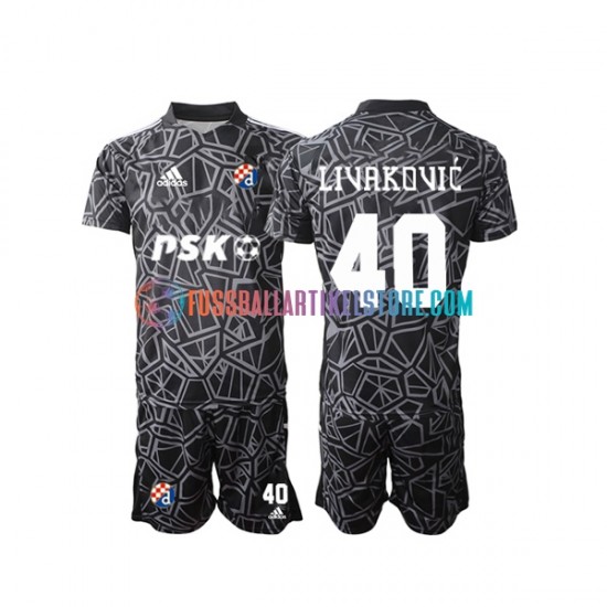 Dinamo Zagreb Heimausrüstung Torwart Livakovic 40 2022-2023 Kinder Set(Trikot und Hose) S/S