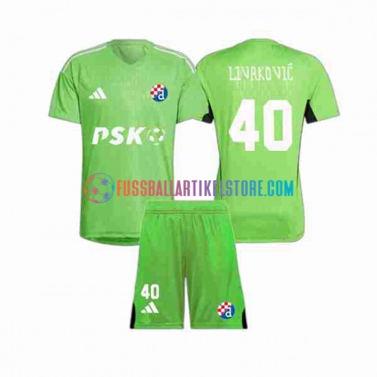 Dinamo Zagreb Heimausrüstung Torwart Livakovic 40 2023-2024 Kinder Set(Trikot und Hose) S/S