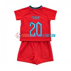 England Auswärtsausrüstung Foden 20 World Cup 2022 Kinder Set(Trikot und Hose) S/S