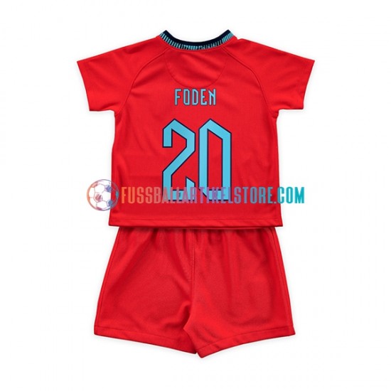 England Auswärtsausrüstung Foden 20 World Cup 2022 Kinder Set(Trikot und Hose) S/S