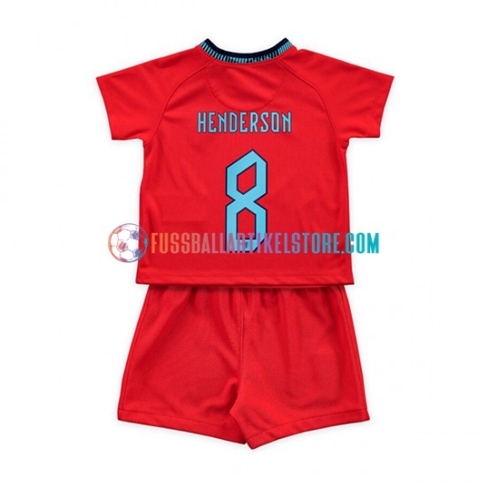 England Auswärtsausrüstung Henderson 8 World Cup 2022 Kinder Set(Trikot und Hose) S/S