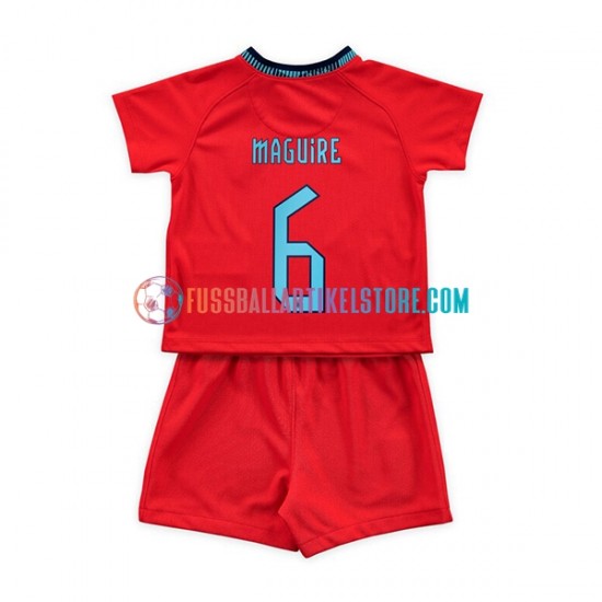 England Auswärtsausrüstung Maguire 6 World Cup 2022 Kinder Set(Trikot und Hose) S/S