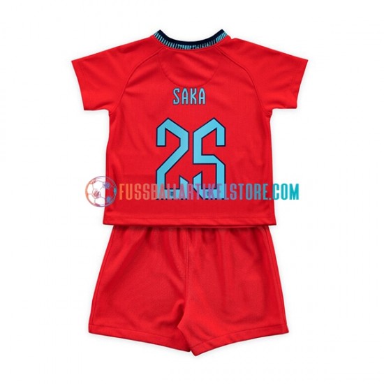 England Auswärtsausrüstung Saka 25 World Cup 2022 Kinder Set(Trikot und Hose) S/S