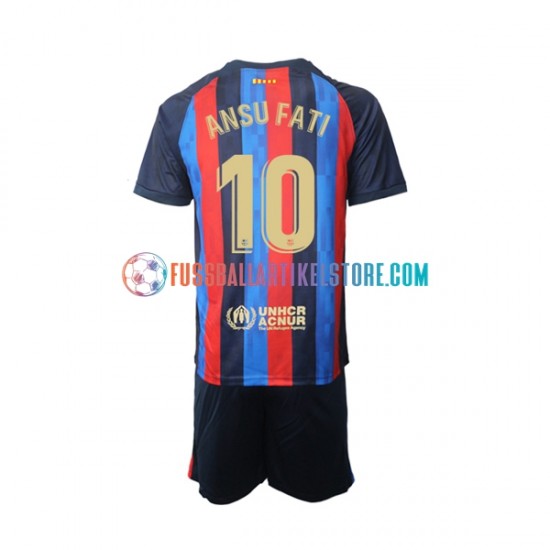 FC Barcelona Heimausrüstung Ansu Fati 10 2022-2023 Kinder Set(Trikot und Hose) S/S