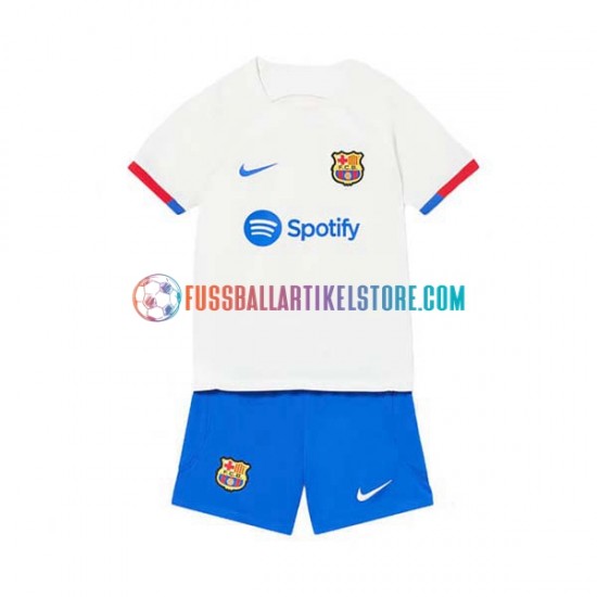 FC Barcelona Auswärtsausrüstung 2023-2024 Kinder Set(Trikot und Hose) S/S