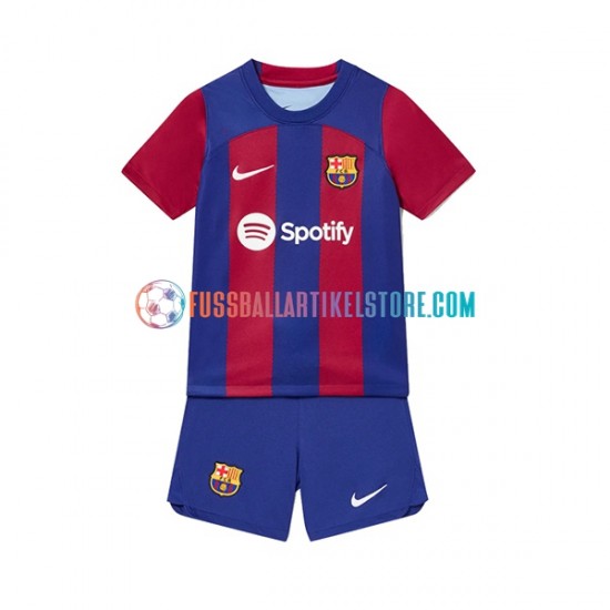 FC Barcelona Heimausrüstung 2023-2024 Kinder Set(Trikot und Hose) S/S