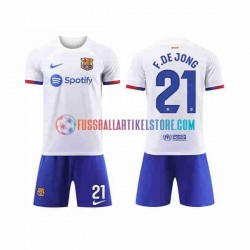 FC Barcelona Auswärtsausrüstung Frenkie de Jong 21 2023-2024 Kinder Set(Trikot und Hose) S/S