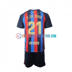 FC Barcelona Heimausrüstung Frenkie de Jong 21 2022-2023 Kinder Set(Trikot und Hose) S/S