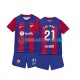 FC Barcelona Heimausrüstung Frenkie de Jong 21 2023-2024 Kinder Set(Trikot und Hose) S/S