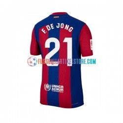 FC Barcelona Heimausrüstung Frenkie de Jong 21 2023-2024 Herren Trikot S/S