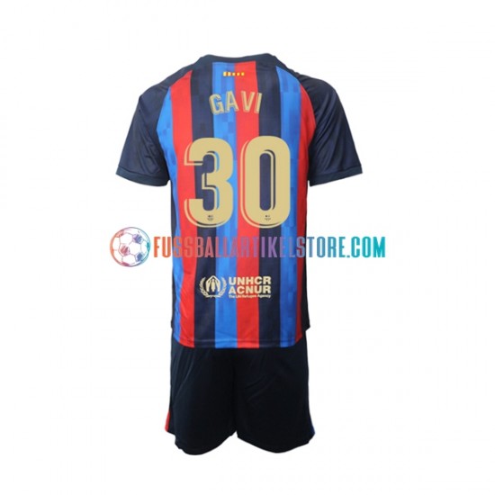 FC Barcelona Heimausrüstung Gavi 30 2022-2023 Kinder Set(Trikot und Hose) S/S