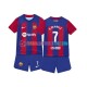 FC Barcelona Heimausrüstung Ousmane Dembele 7 2023-2024 Kinder Set(Trikot und Hose) S/S