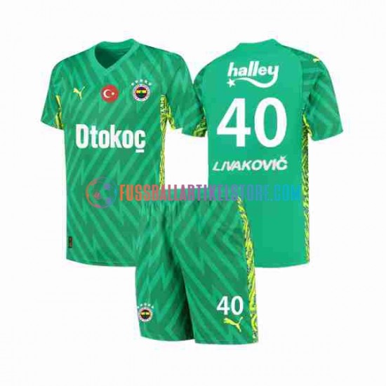 Heimausrüstung Torwart Fenerbahce Livakovic 40 2023-2024 Kinder Set(Trikot und Hose) S/S