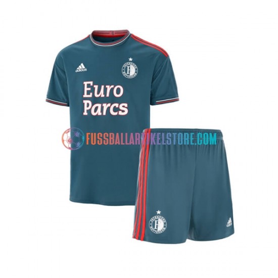 Feyenoord Rotterdam Auswärtsausrüstung 2022-2023 Kinder Set(Trikot und Hose) S/S