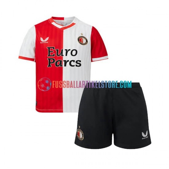 Feyenoord Rotterdam Heimausrüstung 2023-2024 Kinder Set(Trikot und Hose) S/S