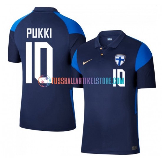 Finnland Auswärtsausrüstung Teemu Pukki 10 Euro 2020 Herren Trikot S/S