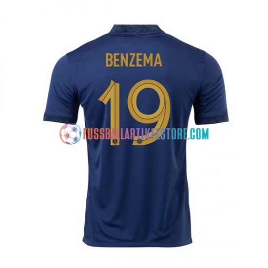 Frankreich Heimausrüstung Benzema 19 World Cup 2022 Herren Trikot S/S