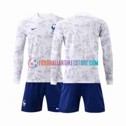 Frankreich Auswärtsausrüstung World Cup 2022 Kinder Set(Trikot und Hose) L/S