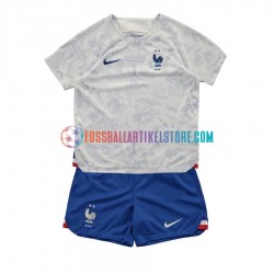 Frankreich Auswärtsausrüstung World Cup 2022 Kinder Set(Trikot und Hose) S/S