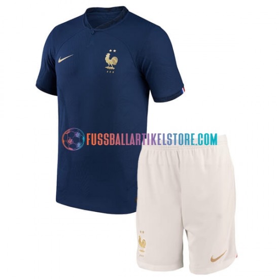 Frankreich Heimausrüstung World Cup 2022 Kinder Set(Trikot und Hose) S/S