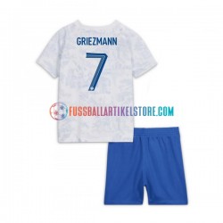 Frankreich Auswärtsausrüstung Griezmann 7 World Cup 2022 Kinder Set(Trikot und Hose) S/S