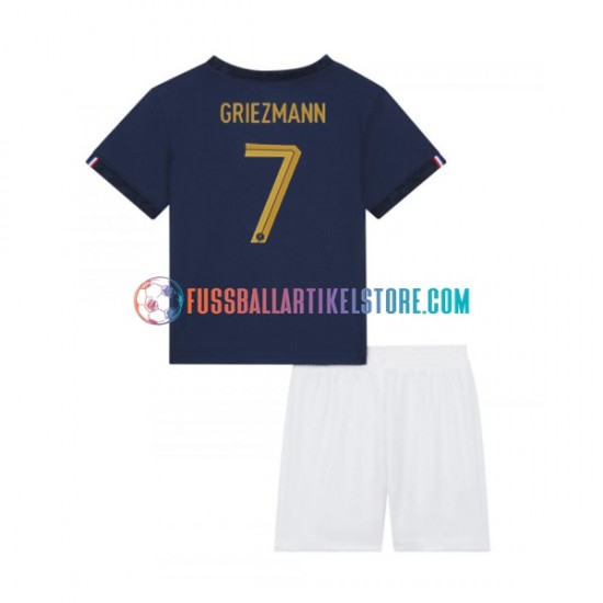 Frankreich Heimausrüstung Griezmann 7 World Cup 2022 Kinder Set(Trikot und Hose) S/S