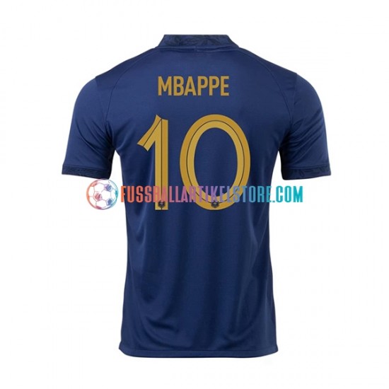 Frankreich Heimausrüstung Mbappé 10 World Cup 2022 Herren Trikot S/S