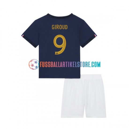 Frankreich Heimausrüstung Olivier Giroud 9 World Cup 2022 Kinder Set(Trikot und Hose) S/S