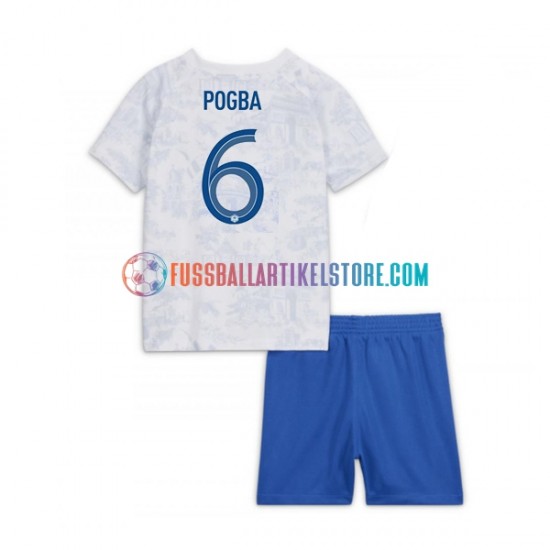 Frankreich Auswärtsausrüstung Pogba 6 World Cup 2022 Kinder Set(Trikot und Hose) S/S