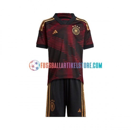 Deutschland Auswärtsausrüstung World Cup 2022 Kinder Set(Trikot und Hose) S/S