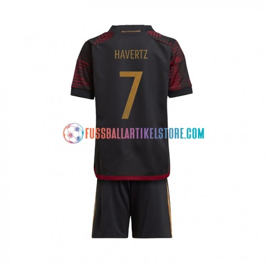 Deutschland Auswärtsausrüstung Havertz 7 World Cup 2022 Kinder Set(Trikot und Hose) S/S