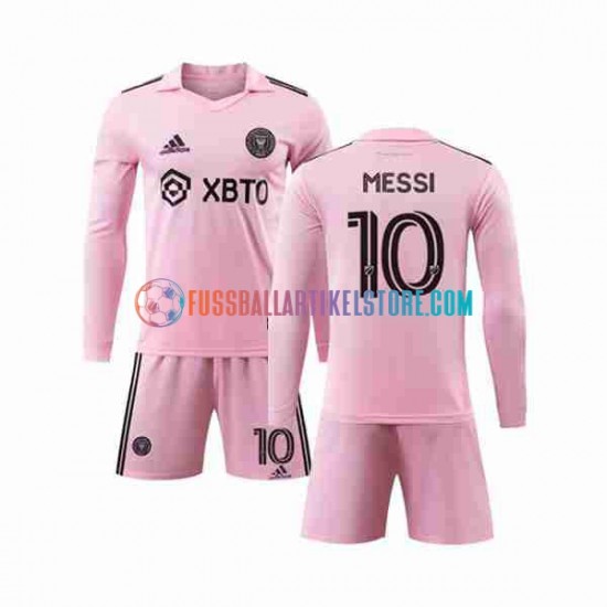 Inter Miami Heimausrüstung Lionel Messi 10 2023-2024 Kinder Set(Trikot und Hose) L/S