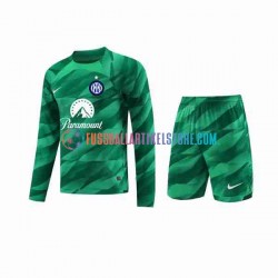 Inter Mailand Auswärtsausrüstung Torwart 2023-2024 Kinder Set(Trikot und Hose) L/S