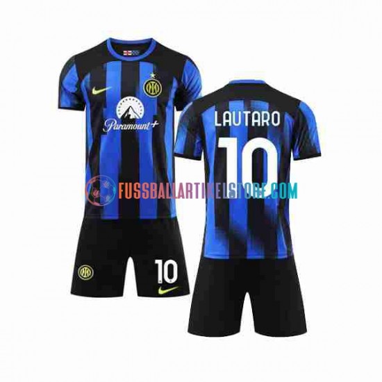 Inter Mailand Heimausrüstung Lautaro Martinez 10 2023-2024 Kinder Set(Trikot und Hose) S/S